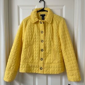 Rafaella -  Yellow Quilted Nylon Jacket - Large - NWT!